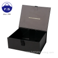 Printed Foldable Rigid Matte Black Packaging Cardboard Box